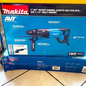 1” AVT ROTARY HAMMER,ACCEPTS SDS-PLUS BITS,AND 4-1/2” ANGEL GRINDER